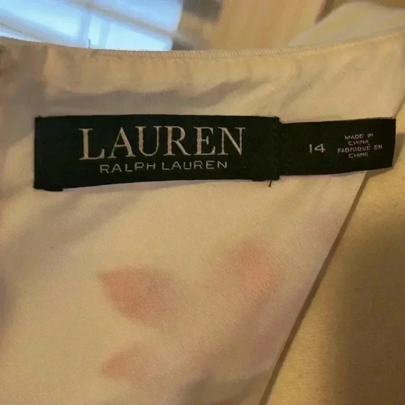 [14]Lauren Ralph Lauren Floral Print Sleeveless White A  Shape Dress - Picture 8 of 11